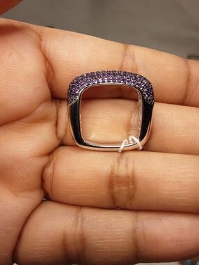 925 genuine amethyst ring